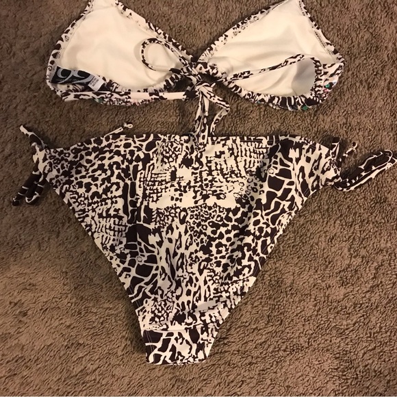 Womens Ninety Nine Degrees Leopard Print String  Bikini - Picture 6 of 7